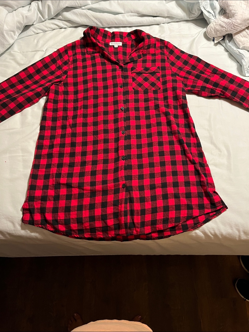 NorthStyle Ladies Buffalo Check PJ Shirt - Size XL